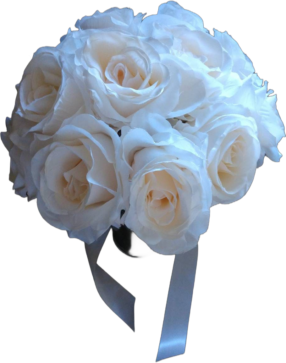 Long Stem Blush Cream Rose Bouquet for Wedding, Quinceanera, First Communion, etc..